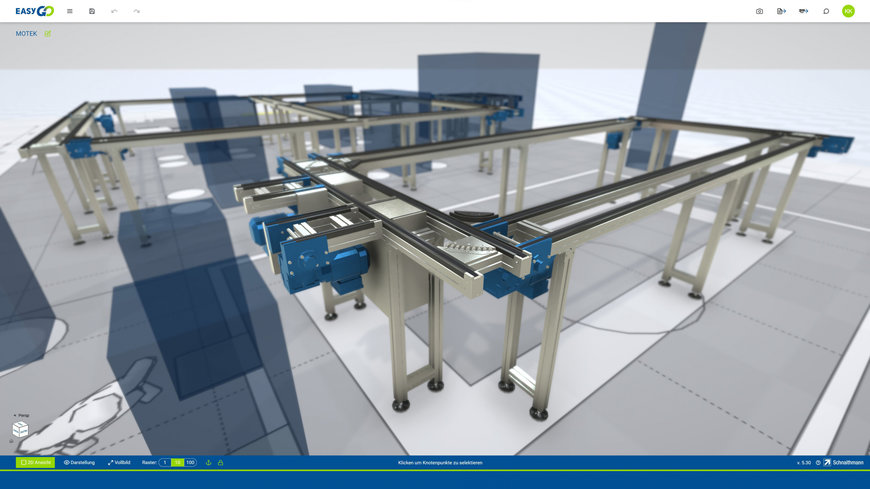 Neue Web-App für Planung und Konzeption im Anlagenbau: EasyGo von Schnaithmann plant komplette Transfersysteme online